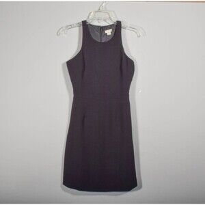 J. Crew Black Sleeveless Classic Lined Business Career Sheath Dress Sz 00